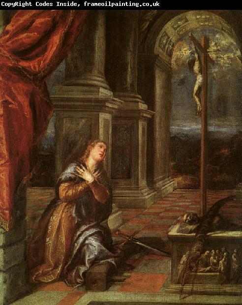  Titian St.Catherine of Alexandria at Prayer
